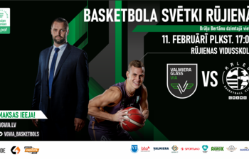 Basketbola svētki Rūjienā: mājas spēle pret ''Kalev/Cramo'' tiks aizvadīta brāļu Bertānu dzimtajā vietā