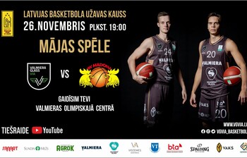 Šonedēļ “Valmiera Glass/Vidzemes Augstskola” iesaistās cīņā par Latvijas basketbola Užavas kausu
